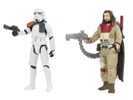 2 figurines star wars baze malbus et stormtrooper 9.5 cm - rebels mission dans l'espace - Hasbro - b7260