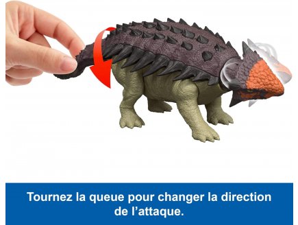 Ankylosaurus Rugissement F�roce - Jurassic World Rebirth - Mattel - JGB90 - Dinosaure sonore