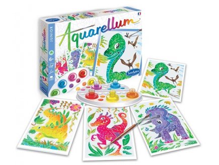 AQUARELLUM JUNIOR DINOSAURES - PEINTURE - SENTOSPHERE - 6511 - LOISIRS CREATIFS