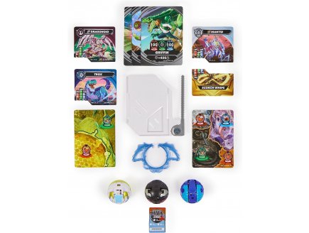 Bakugan battle league : starter pack special attack mantid 3 boules : titanium dragonoid trox - saison 6 - Spin master 20142086