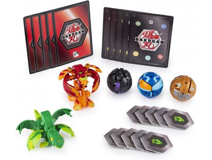 Bakugan battle planet - battle pack ventus phaedrus et pyrus hydranoid : 5 boules - 10 bakucores - Spin master 20115151