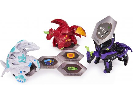 Bakugan battle planet - pack de demarrage darkus kelion : 3 boules - Spin master 20118473