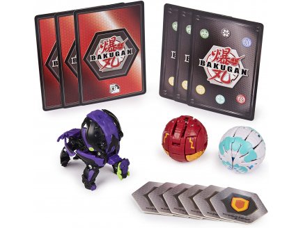 Bakugan battle planet - pack de demarrage darkus kelion : 3 boules - Spin master 20118473