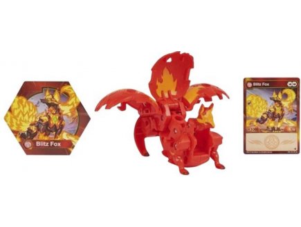 Bakugan evolution - pack deka blitz fox : 1 grande boule jumbo rouge - spin master 20137908