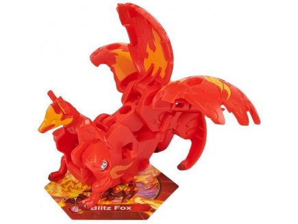 Bakugan evolution - pack deka blitz fox : 1 grande boule jumbo rouge - spin master 20137908