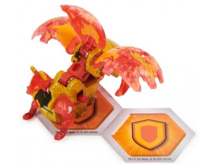 Bakugan evolutions : blitz fox avec carte - boule rouge - platinum series - saison 4 - Spin master 20135945