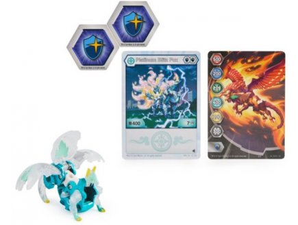 Bakugan evolutions : blitz fox avec carte - boule transparente - platinum series - saison 4 - Spin master 20135946