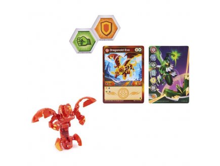 Bakugan evolutions : dragonoid evo avec carte - boule rouge - saison 4 - Spin master 20138049