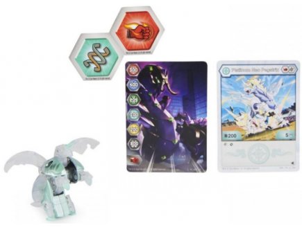 Bakugan evolutions : neo pegatrix avec carte - boule blanche transparente - platinum series - saison 4 - Spin master 20136015