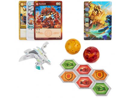 Bakugan evolutions : pack de demarrage 3 boules : sairus auxillataur cycloid - saison 4 - Spin master 20140287