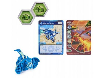 Bakugan evolutions : warrior whale avec carte - boule bleue - saison 4 - Spin master 20138048