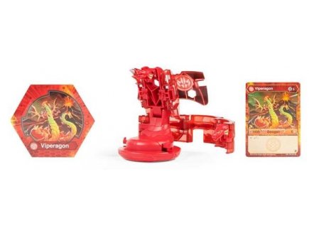 Bakugan geogan rising - pack geogan deka viperagon : 1 grand cylindre rouge - jumbo - spin master 20136551