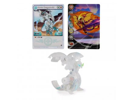 Bakugan legends : dragonoid avec carte - boule blanche transparente - nova series - saison 4 - Spin master 20139748