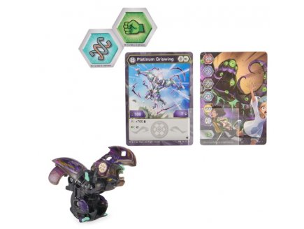 Bakugan legends : griswing avec carte - boule noire - platinum series - saison 4 - Spin master 20140220