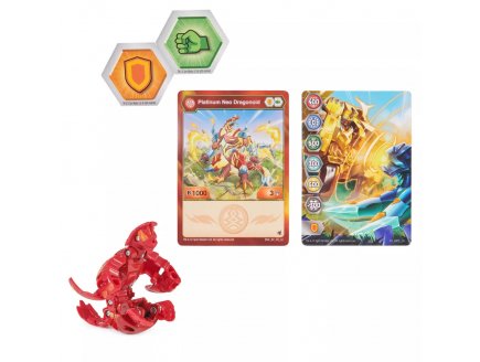 Bakugan legends : neo dragonoid avec carte - boule rouge - platinum sries - saison 4 - Spin master 20140215