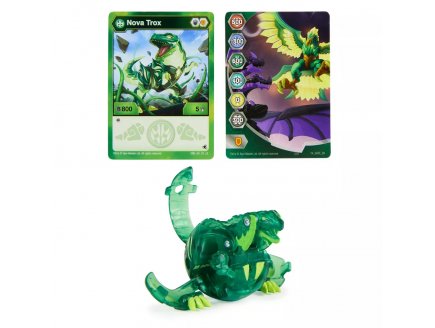 Bakugan legends : trox avec carte - boule verte transparente - nova series - saison 4 - Spin master 20139750