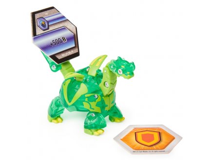 Bakugan ultra armored alliance : ramparian + baku-gear avec carte - boule transparente verte - saison 2 - Spin master 20124762
