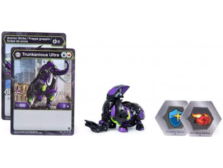 Bakugan ultra battle planet : darkus trunkanious avec carte - boule noire - Spin master 20119410