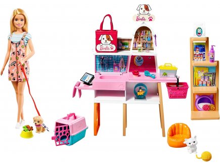 Barbie mtier : Animalerie de Barbie avec animaux + accessoires - 25 pices - Poupe mannequin - Mattel - GRG90