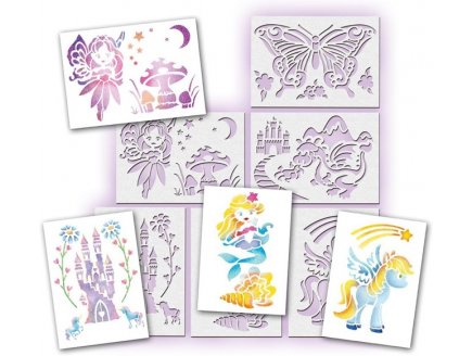 Blopens Set d'activit�s f��riques : f�es, licornes, sir�nes - A�rographe - Lansay - Feutres, pochoirs