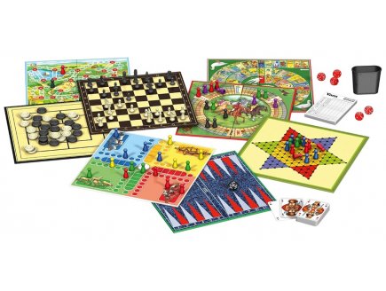 Boite de jeux grands classiques - Coffret 80 jeux - multi jeux en famille - Schmidt - 88211 - jeux de soci�t�