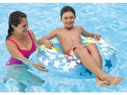 Boue gonflable gante 91 cm tube toiles magiques bleu - piscine - plage - mer - Intex - 59256np