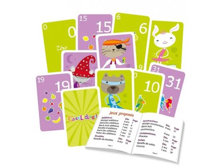 Calculodingo 12 Jeux additions et soustractions GS-CE2 - Calculs, Maths - Jeu de cartes Educatif