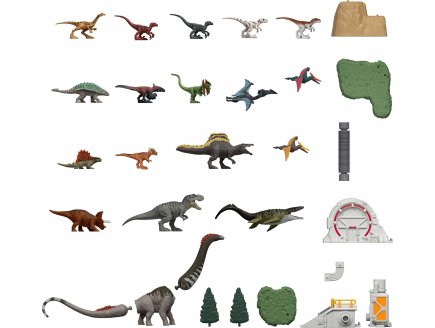 Calendrier de l'avent Jurassic World Rebirth 24 surprises (18 Dinosaures inclus & accessoires) - Mattel JGB67