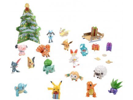 Calendrier de l'avent pokemon : 24 cadeaux : 16 Figurines et 8 Accessoires - Nol
