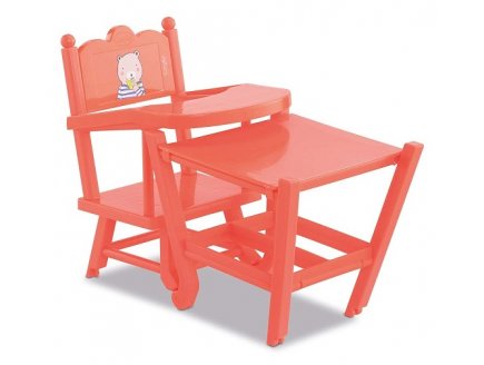 Chaise haute corail 2 en 1 poupon 36/42 cm - Corolle - 141040 - accessoire repas