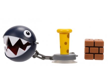Chomp avec bloc : Figurine Super Mario 5 cm - Figurine Nintendo articul� - Jakks