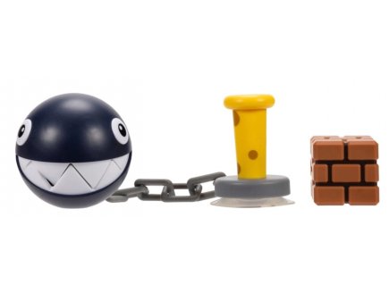 Chomp avec bloc : Figurine Super Mario 5 cm - Figurine Nintendo articul� - Jakks
