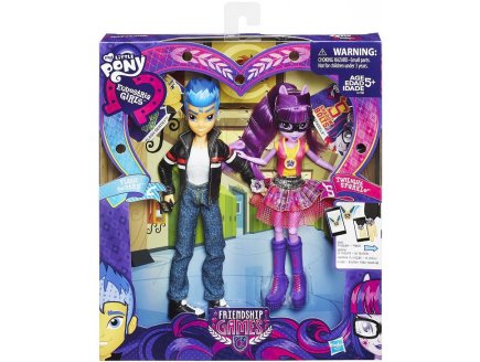 Coffret 2 poupees : flash sentry + twilight sparkle - friendship games - my little pony equestria girls - Hasbro - b1780