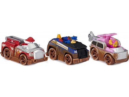 Coffret 3 vehicules off road pat patrouille : marcus chase stella - voiture miniature - Spin master