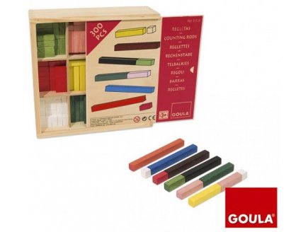 COFFRET 300 REGLETTES DE CALCUL CUISENAIRE - GOULA - 51106 - JEU EDUCATIF EN BOIS