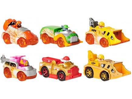 Coffret 6 vehicules spark en metal pat patrouille : marcus chase stella ruben zuma rocky - voiture miniature - Spin master 20127747