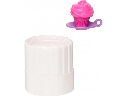 Coffret Barbie Cuisine : Poupée Barbie Cheffe pâtissière avec 2 accessoires - Poupée mannequin - Mattel - HKT67