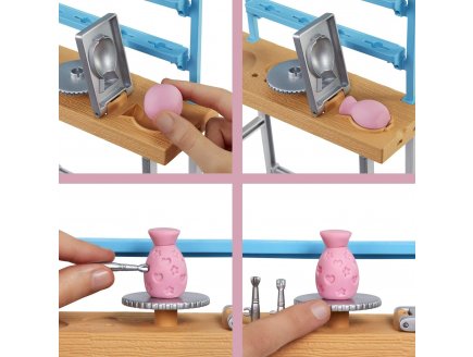 Coffret Barbie et l'atelier de peinture avec poupe Barbie + Accessoires - 26 pices - Poupe mannequin - Mattel - HCM85