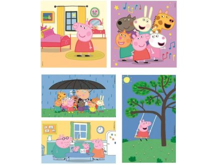 Coffret de 10 puzzles enfant peppa pig et Ses amis 18 - 30 - 48 - 60 - pieces - peppa le cochon