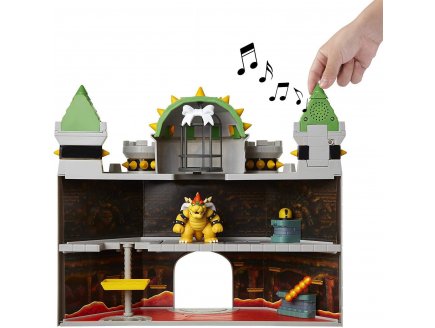 Coffret deluxe grand chateau de bowser 2 niveaux avec sons -  figurine Nintendo articule - super mario jakks