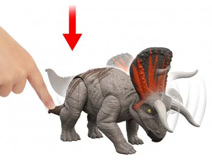 Coffret Dinosaure Zuniceratops - Combat extrême - Dino articulé 18 cm - Jurassic World - Mattel