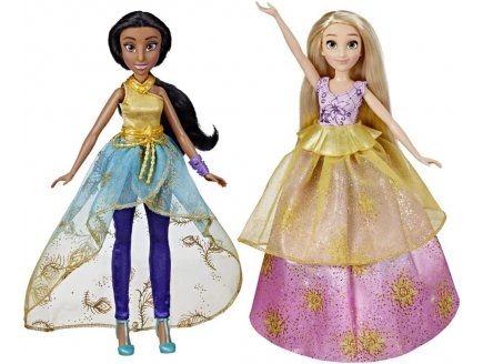 Coffret jasmine + raiponce + dressing + 22 accessoires - poupee mannequin disney princesse collection - Hasbro f5066