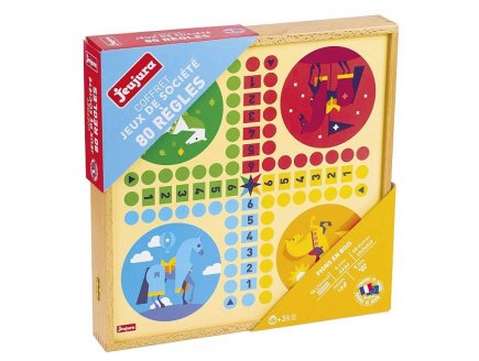 Coffret jeux de societe classiques 80 regles - Jeujura - 8120 - malette multi-jeux
