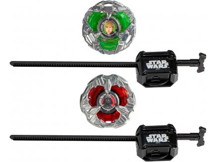 Coffret Pack 2 Toupies Beyblade X Star Wars : Luke Skywalker 4-80B + Darth Vader 4-60B - Type endurance et �quilibre - Pack Toupie et lanceur - Hasbro G0290