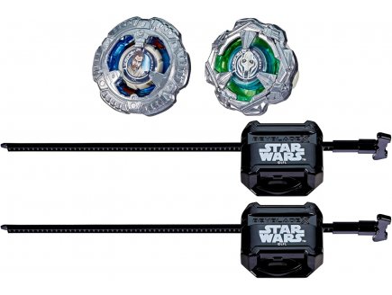 Coffret Pack 2 Toupies Beyblade X Star Wars : Obi-Wan Kenobi 4-60P + General Grievous 3-80HN - Type balance et �quilibre - Pack Toupie et lanceur - Hasbro F9589