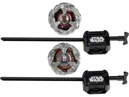 Coffret Pack 2 Toupies Beyblade X Star Wars : The Mandalorian 3-60F + Gideon 3-80 - Type attaque et défense - Pack Toupie et lanceur - Hasbro F9589