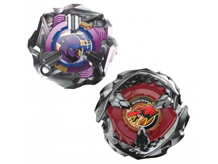 Coffret Pack Toupie Beyblade X : Beat Tyranno 4-70Q et Knife Shinobi 4-80HN - Type Attaque et défense - Dual Pack