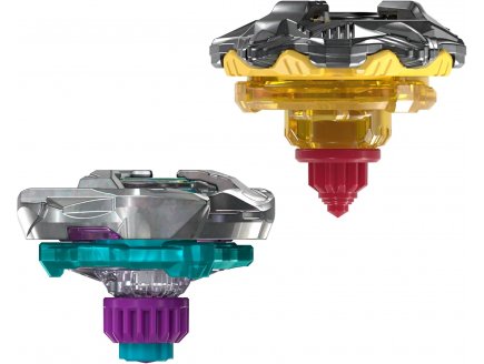 Coffret Pack Toupie Beyblade X : Calibur Samurai 6-70M BX et Obsidian Shell 3-85S - Type Equilibre et Défense - Dual Pack
