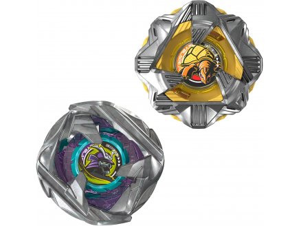 Coffret Pack Toupie Beyblade X : Calibur Samurai 6-70M BX et Obsidian Shell 3-85S - Type Equilibre et Défense - Dual Pack