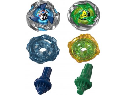 Coffret Pack Toupie Beyblade X : Hack Viking 4-550 et Circle Ghost 4-60 LR - Type Endurance et Attaque - Dual Pack - G2755